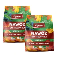 Jesienny nawóz do trawnika Vegano – z mączką bazaltową 16 kg (2x8 kg)