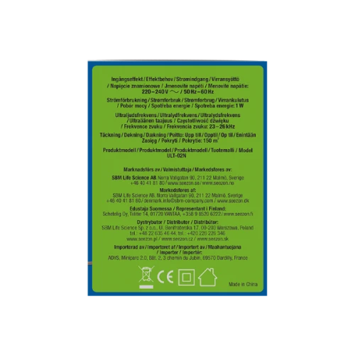 Ultradzwiekowy odstraszacz gryzoni 150 bok 2.png