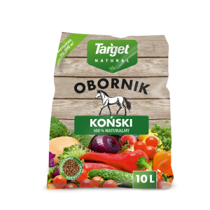 Obornik koński granulowany – 10 l – poprawia żyzność gleby i wzmacnia rośliny – Target