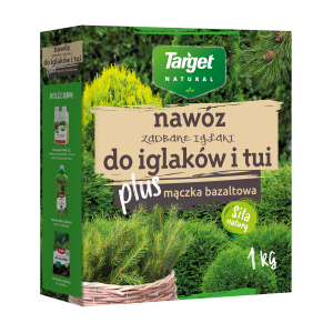 Nawóz Zadbane Iglaki do iglaków i tui z mączką bazaltową 1 kg Target – naturalne odżywienie i piękne wybarwienie igieł