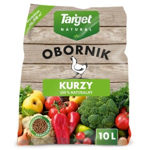 Obornik Kurzy granulowany – 10 l Target – naturalny nawóz organiczny bogaty w azot i wapń