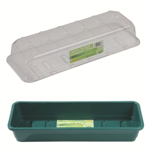 Zestaw Wąska taca ogrodowa zielona bez otworów G131G + wąska pokrywka G143 .jpg