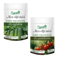 Zestaw nawóz do ogórków Moc Obfitości 250 g + nawóz do pomidorów Moc Obfitości 250 g – więcej plonów i lepszy smak.webp