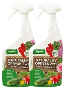 Naturalny Oprysk na choroby i szkodniki – 2 x 1000 ml – gotowy spray 2w1 do ochrony roślin - Vegano