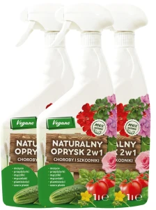 Naturalny Oprysk na choroby i szkodniki – 3 x 1000 ml – gotowy spray 2w1 do ochrony roślin - Vegano