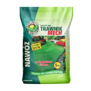 Nawóz na trawnik Mech z żelazem 5 kg - Ogród Start - eliminuje mech w 7 dni