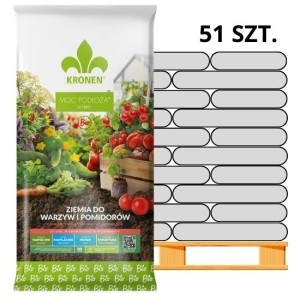 Ziemia do warzyw i ziół 51 x 50 l (paleta) – Kronen – Podłoże BIO z torfu wysokiego do pomidorów, papryki i ogórków