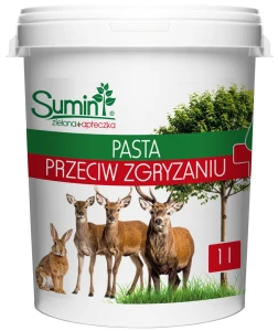 Pasta przeciw zgryzaniu drzew – 1 l – ochrona przed zwierzyną do 7 miesięcy – Sumin