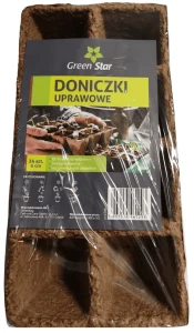 Wielodoniczki kokosowe do wysiewu – 6 x 6 cm – 8 komórek, 3 szt. – łatwe przesadzanie sadzonek – Green Star