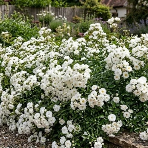 Róża okrywowa biała The Fairy White – 10–20 cm – długie kwitnienie i łatwa uprawa – Botana