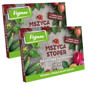 Mszyca Stoper – 200 larw biedronki – naturalne zwalczanie mszyc – Vegano
