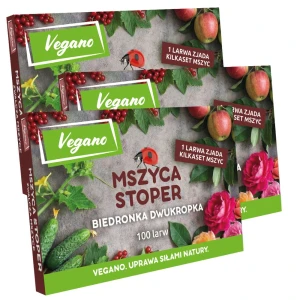 Mszyca Stoper – 300 larw biedronki – naturalne zwalczanie mszyc – Vegano