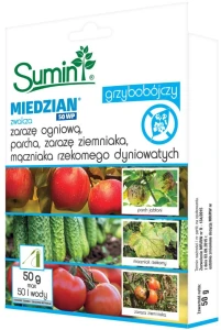 Miedzian 50 WP 50 g – preparat na choroby warzyw i drzew owocowych – Sumin