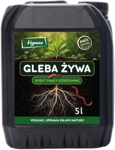 Wermikompost płynny Gleba Żywa – 5 l – poprawia żyzność gleby i wspiera wzrost roślin – Vegano