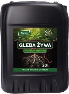 Wermikompost płynny Gleba Żywa – 20 l – poprawia żyzność gleby i wspiera wzrost roślin – Vegano