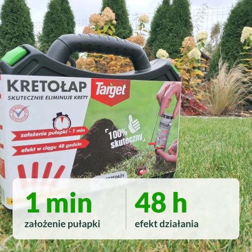 Kretołap: założenie pułapki 1 minuta, efekt w 48 godzin