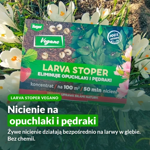 Larva Stoper Vegano: nicienie na opuchlaki i pędraki