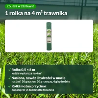 Trawa na rolce Vegano Green Grass, co jest w zestawie