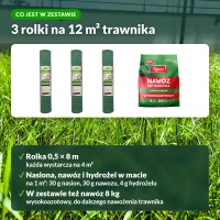 Trawa na rolce Vegano Green Grass, co jest w zestawie