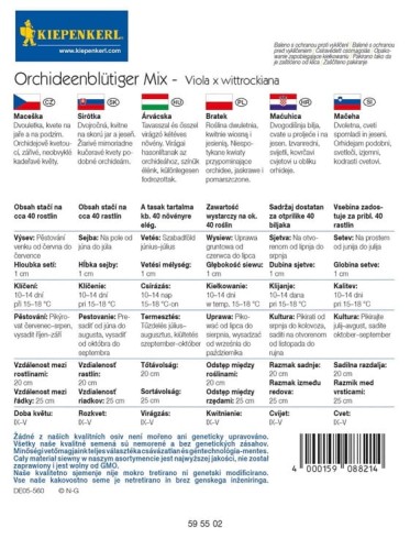 Bratek Ogrodowy Mix – Nasiona – Kiepenkerl - tył