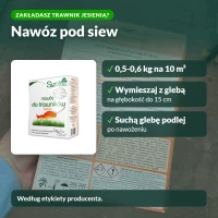Nawóz jesienny Sumin przy zakładaniu trawnika