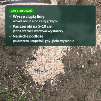 Jak stosować Ślimak Stoper: ciągła linia 5-10 cm