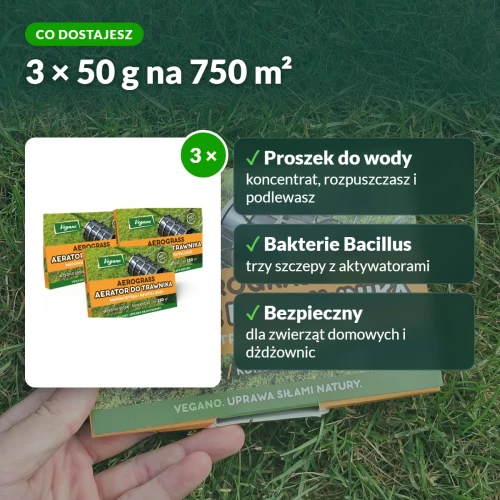 AeroGrass Vegano: co jest w opakowaniu i na ile m²