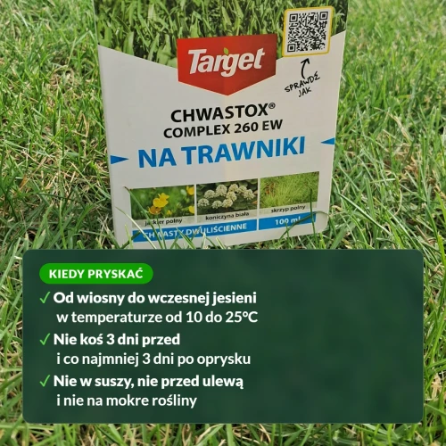 Kiedy pryskać trawnik Chwastox Complex