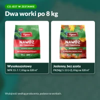 Zestaw nawozów Vegano: co jest w zestawie, 2 worki po 8 kg