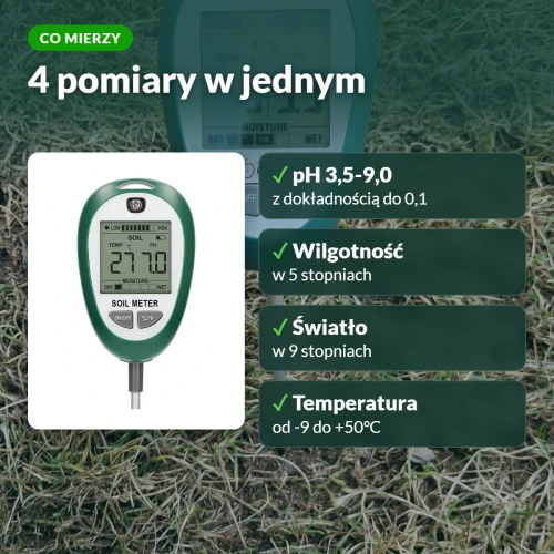 Miernik gleby 4 w 1: co mierzy