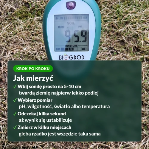 Jak mierzyć miernikiem gleby 4 w 1