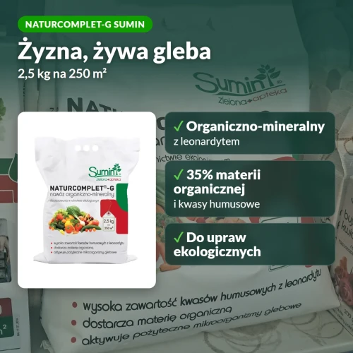Naturcomplet-G Sumin: nawóz organiczno-mineralny, na ile wystarczy