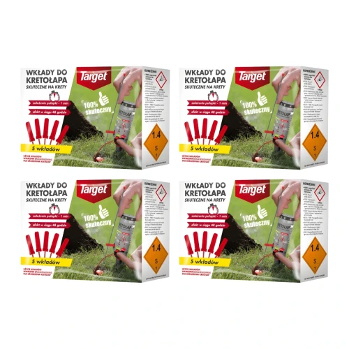 Wkłady do Kretołapa - 4 x 5 sztuk (20 sztuk) - jedyna skuteczna pułapka na kreta