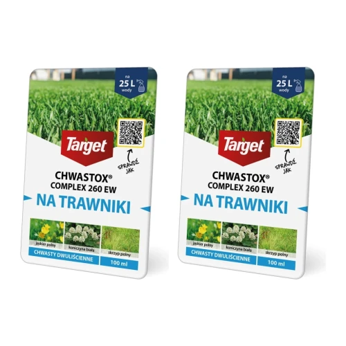 Chwastox Complex 260 EW - 2 x 100 ml (200 ml) - herbicyd na chwasty dwuliścienne w trawniku - Target