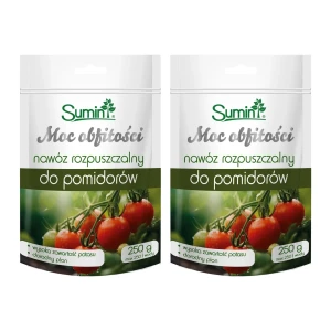 Nawóz rozpuszczalny do pomidorów Moc Obfitości - 2 x 250 g (500 g) - więcej owoców, lepszy smak - Sumin