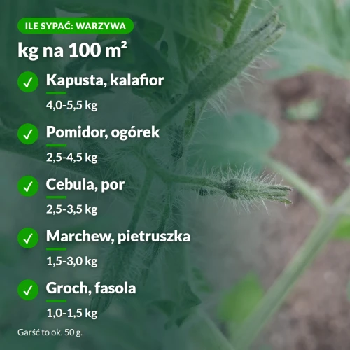 Mocznik: dawki dla warzyw na 100 m²