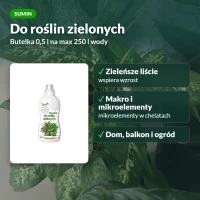 Nawóz płynny do roślin zielonych Sumin: na ile wody wystarczy