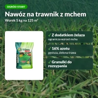 Nawóz na trawnik z mchem Ogród Start z żelazem, worek 5 kg na 125 m²