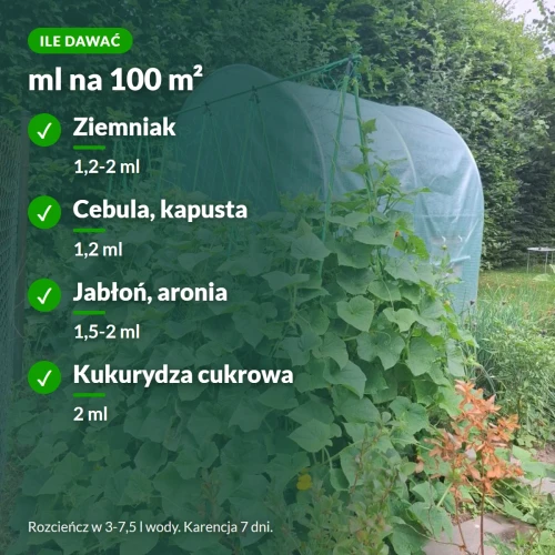 Karate Zeon: dawki na 100 m² dla upraw, karencja 7 dni