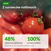 Skład Ekopomidora: 48% substancji organicznej, surowce roślinne