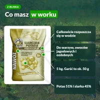 Siarczan potasu rozpuszczalny 5 kg: potas 51%, siarka 45%
