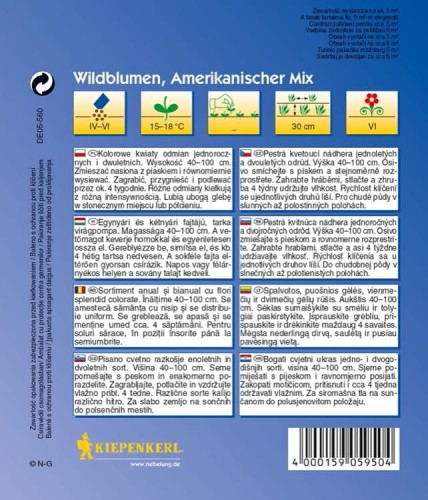 Mieszanka Kwiatów Polnych – Nasiona – Kiepenkerl - tył