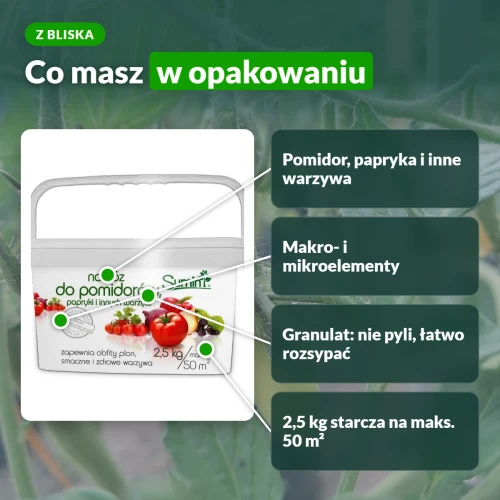 Sumin nawóz do pomidorów granulowany: makro- i mikroelementy, granulat nie pyli