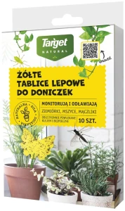 Żółte tablice lepowe 10 szt. – na ziemiórki, mączliki, mszyce i inne – Target