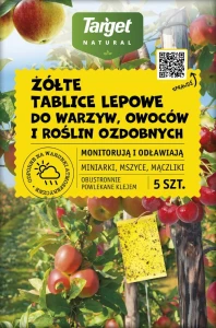 Żółte tablice lepowe 5 szt. – na mszyce, mączliki i inne szkodniki – Target