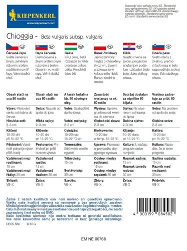 Burak Ćwikłowy 'Chioggia' – Odporny – Nasiona – Kiepenkerl - tył