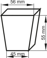 Miniszklarenka 56x56x55 mm - 14 komórek + ziemia do siewu - wymiary