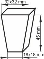 Wielodoniczki Do Rozsady 32x32x45 mm - 104 komórki - wymiary