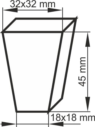 Wielodoniczki Do Rozsady 32x32x45 mm - 104 komórki - wymiary