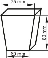 Wielodoniczki Do Rozsady 75x75x60 mm - 18 komórek - wymiary